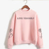 Love Yourself kpop Capless Sweatshirts outwear Hip-Hop Women and men Turtleneck New DNA  K-pop Clothes 2019