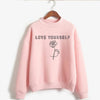 Love Yourself kpop Capless Sweatshirts outwear Hip-Hop Women and men Turtleneck New DNA  K-pop Clothes 2019