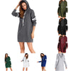 2019 Women Hoodie Dresses Sportswear Long Sweatshirt Pullover Sexy Dress Girl Autumn casual Fashion New Long Sleeve Clothes
