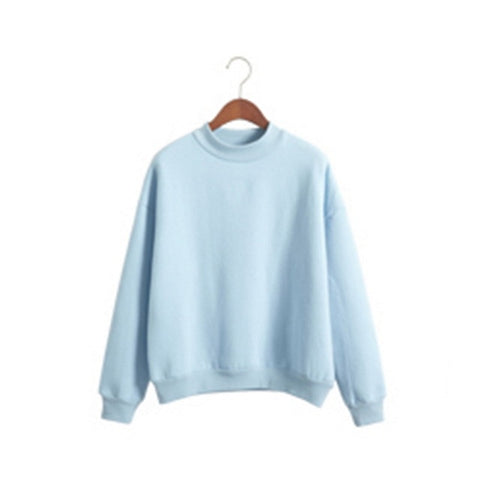 9 Colors Winter Solid Round Neck Long Sleeve Velvet Warm Sweatshirts Women Korean Loose Hoodies Female Casual Coat moletom