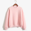Wholesale M-XXL Cute Women Hoodies Pullover 9 colors 2018 Autumn Coat Winter Loose Fleece Thick Knit Sweatshirt Female