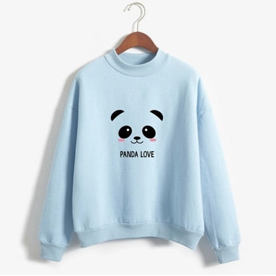New Hoody Spring Autumn Kpop Clothes Top Long Sleeve Kawaii Panda Printed Harajuku Sweatshirt Women Hoodies Moletom Feminino